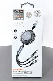 Mobigo 3 in 1 Fast Charging Cable GO2TLM
