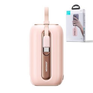 Joyroom 10000mAh Mini Fast Charging Power Bank (22.5W, Dual Cables Type-C + Lightning) – Model JR-L012