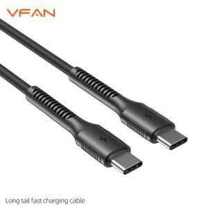 VFAN Super Fast Charging Cable with Reinforced Long Grip (X22) - 60W Type C to Type C 1.2m