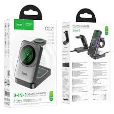 Hoco 3-in-1 Folding Magnetic Wireless Fast Charger (15W) – Model CQ21