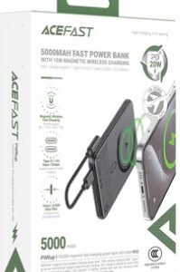 Magnetic 20W PD+QC Wireless Charging Power Bank, 10mm Ultra Thin, Detachable Cable, CCC Certification (5000mAh) (M30)