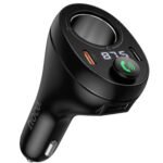 120W FM Car Kit with PD+QC, Cigarette Lighter Hub, LED Display (E88)