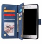 Multifunction Wallet Case Suede Finish 6 Card Slots & Zipper Pouch for Google Devices